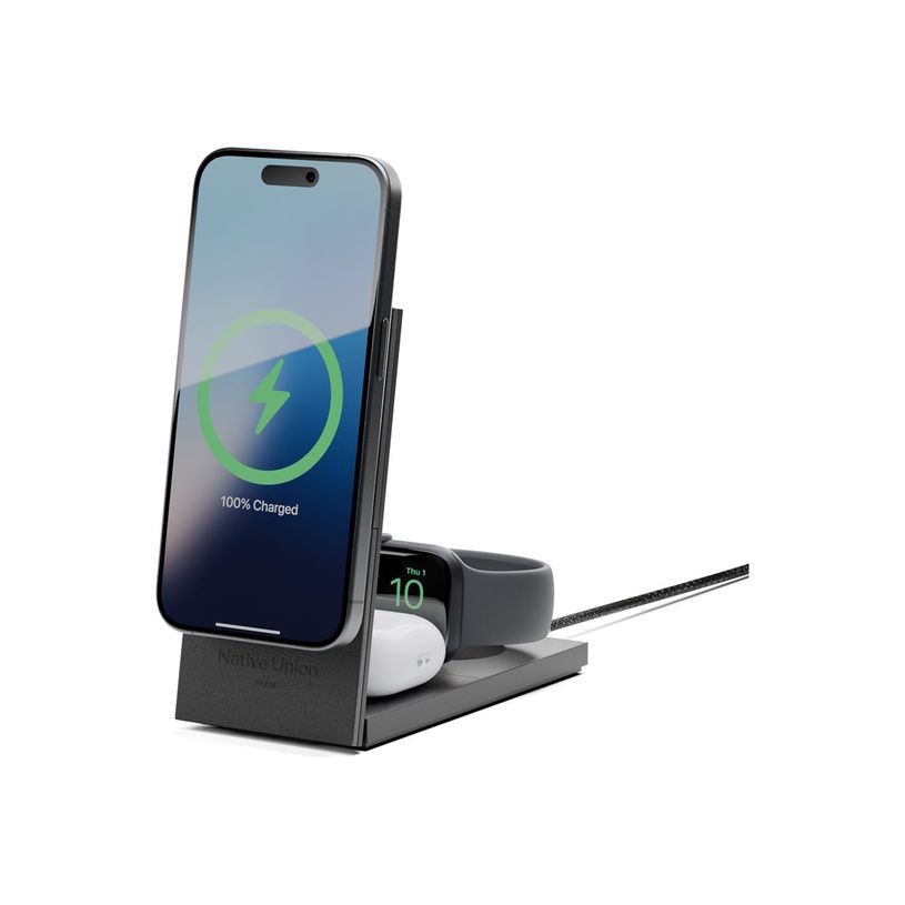 4895200483939-Native Union - Support de chargement sans fil - élévation, 3-en-1 + adaptateur secteur - -P_405253420_5-4