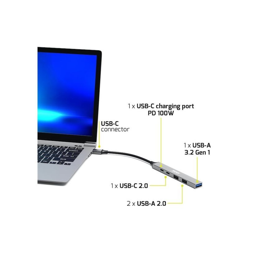 3567049001636-PORT Designs - Hub 4 ports USB-A + 1 X USB-C-P_405253568_2-20