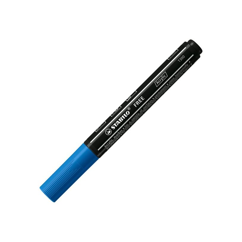 4006381576116-STABILO Free T300 - Marqueur - permanent - bleu foncé - opaque - acrylique - 2-3 mm-P_405253836_1-0