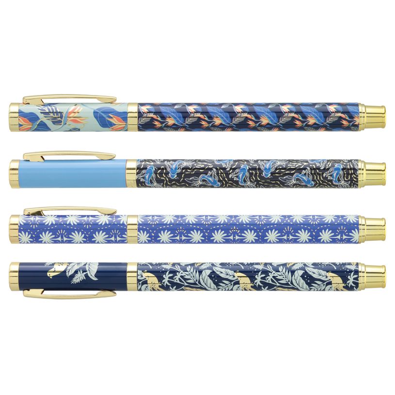 3173740255058-Plumink métal INK "Blue" Corps métal 4 motifs assortis--0