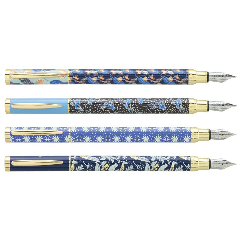 3173740255058-Plumink métal INK "Blue" Corps métal 4 motifs assortis--3