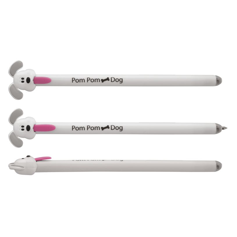 3173740255843-Stylo effaçable par gomme SMILE "Pom Pom Cute Dogs"--0