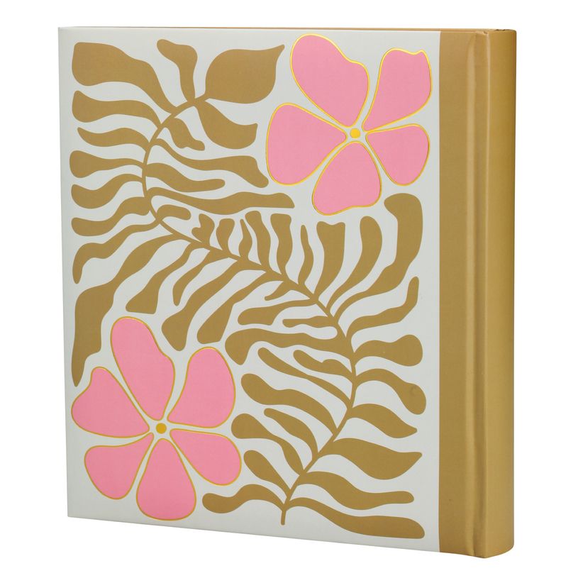 3173743254188-Album photos fantaisie mémo 200 ERICA "Flowers 4" pour 200 photos 10 x 15 cm coloris jaune--3