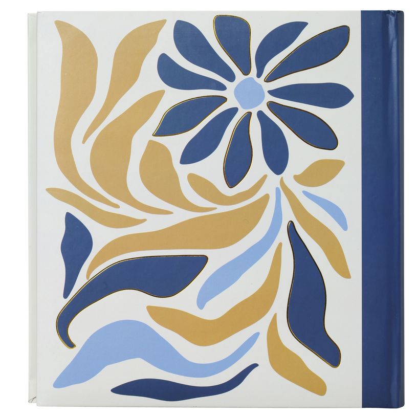 3173740254181-Album photos fantaisie mémo 200 ERICA "Flowers 4" pour 200 photos 10 x 15 cm coloris bleu & jaune--2