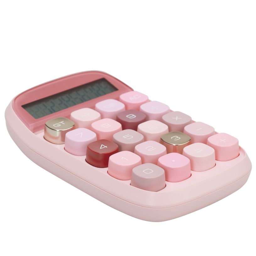 3173742254653-Calculatrice semi bureau SIGN "Pop petite" coloris rose --1