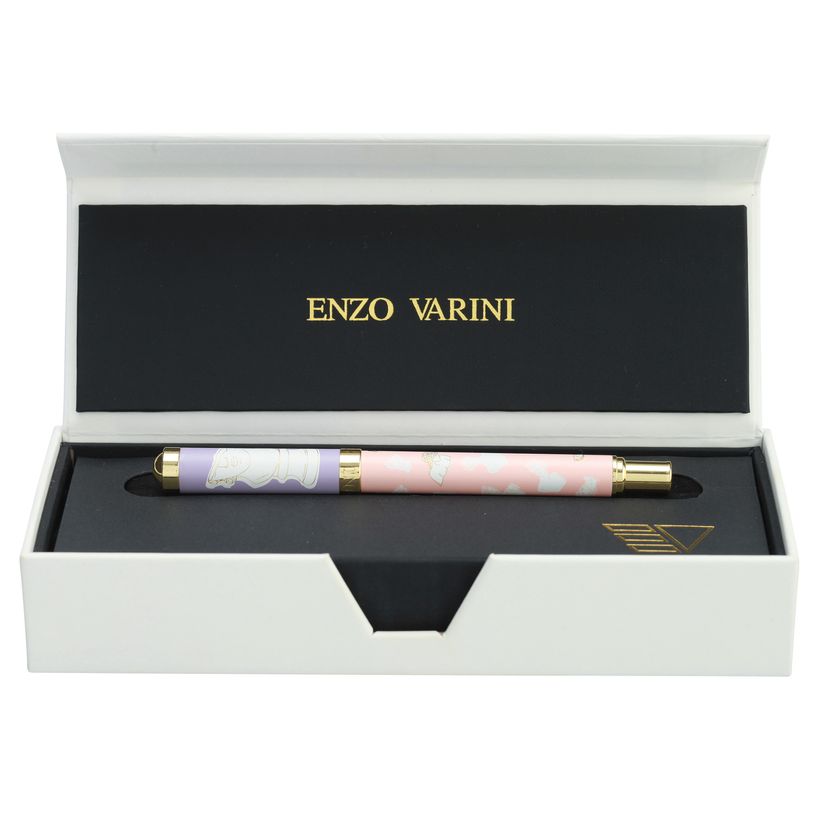 3219918220180-Roller ENZO VARINI "Palazzo Greek Têtes" coloris rose & violet--0