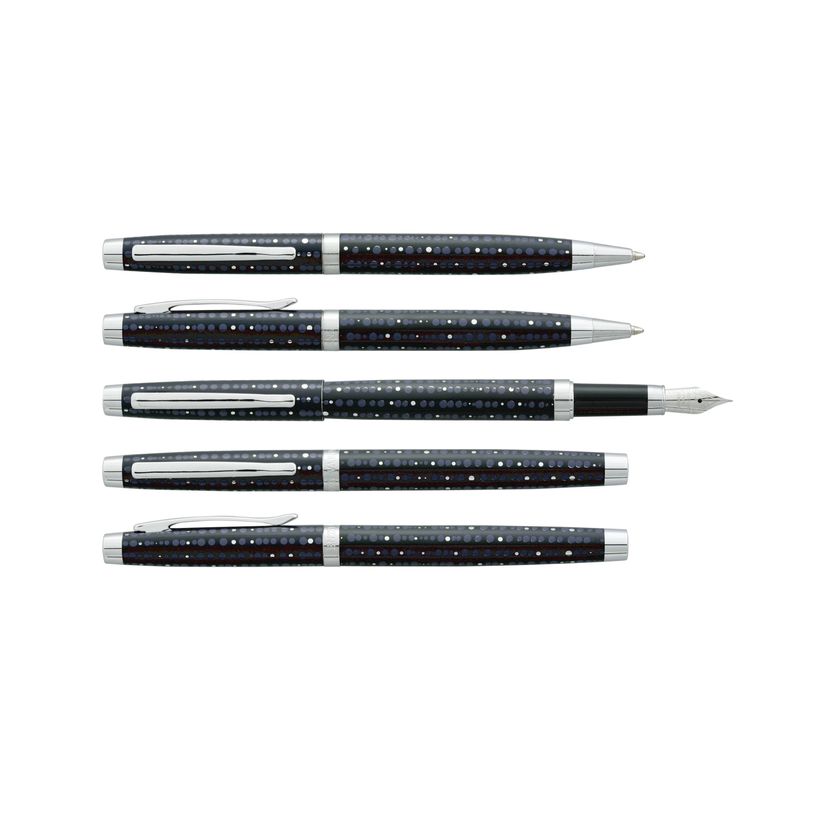 3219918260384-Parure bille + plume ENZO VARINI "Taormina XL Bugs" motifs papillons coloris gris clair --4