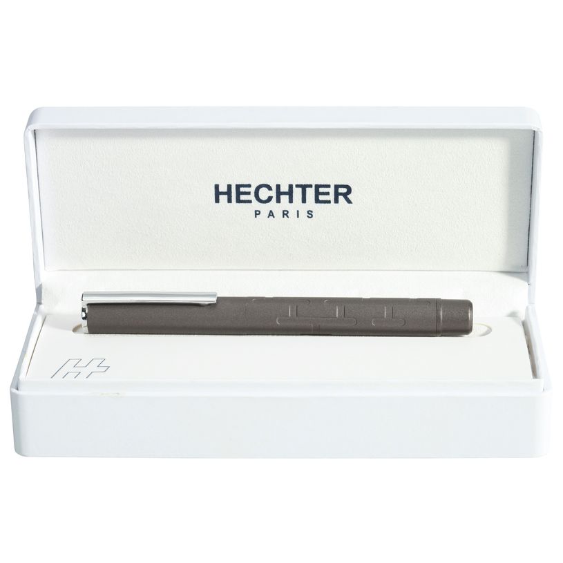 3219911840323-Plume HECHTER PARIS "Silhouette Milky Way" coloris gun métallisé--0