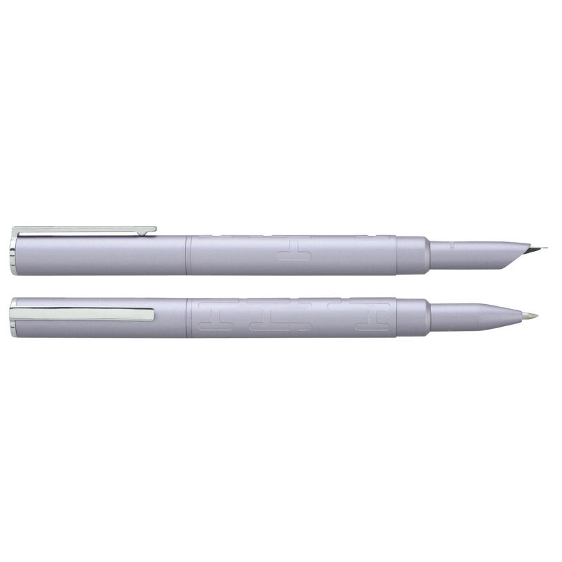 3219911860338-Parure plume + roller HECHTER PARIS "Silhouette Milky Way" coloris violet clair métallisé--1