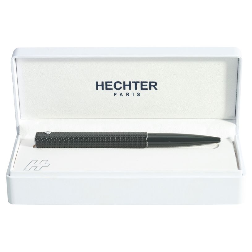 3219911850353-Bille HECHTER PARIS "Hexagone Plaids" coloris gris foncé à carreaux--0