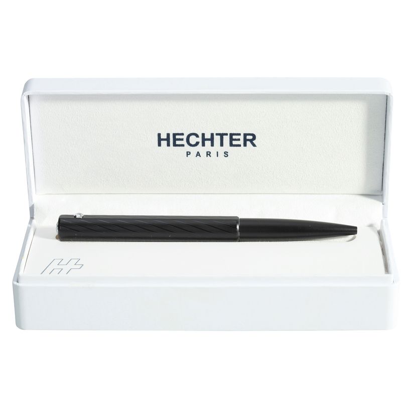 3219911850360-Bille HECHTER PARIS "Hexagone Plaids" coloris noir mat avec lignes--0