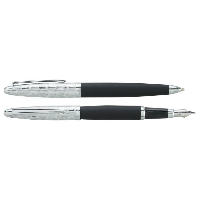 3219911860376-Parure bille + plume HECHTER PARIS "Alliance Quadrillage" coloris noir--1