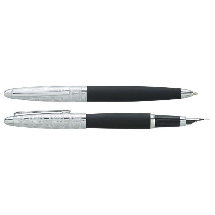 3219911860376-Parure bille + plume HECHTER PARIS "Alliance Quadrillage" coloris noir--2