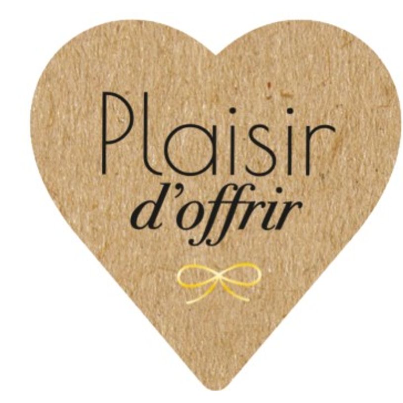 5014702151170-Plaisir d’Offrir – 500 étiquettes autocollantes cœur kraft 37 x 37 mm – rouleau pratique--0