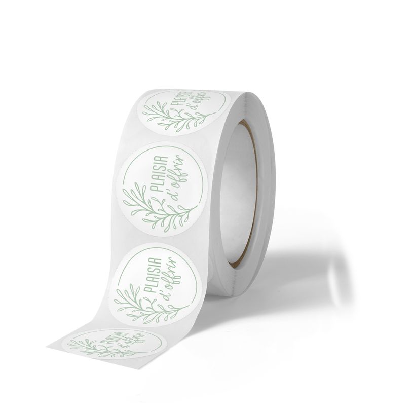 5014702152757-Plaisir d’Offrir – 500 étiquettes rondes autocollantes vert et blanc – rouleau déco nature--1