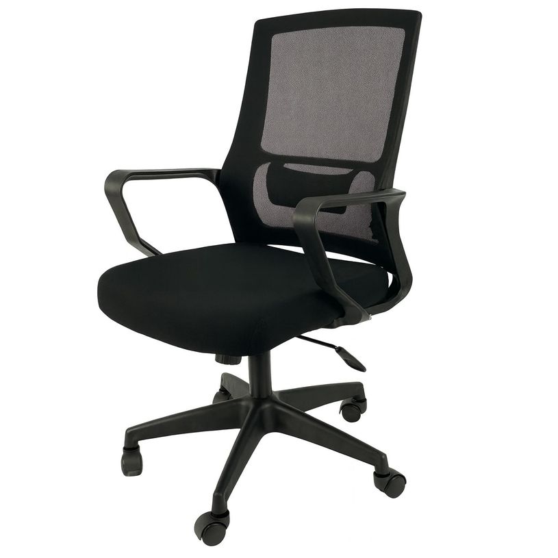3661971076257-Fauteuil de bureau - PRIX MINI - noir--1