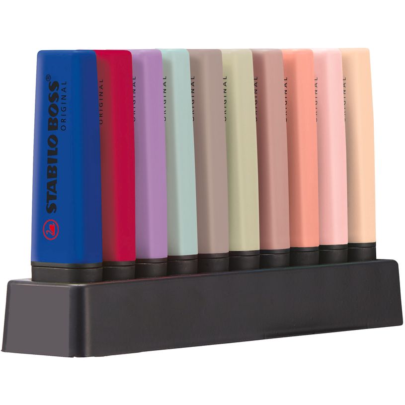4006381624428-STABILO – 10 surligneurs BOSS édition Wild Flowers – pointe biseautée 2 à 5 mm--1