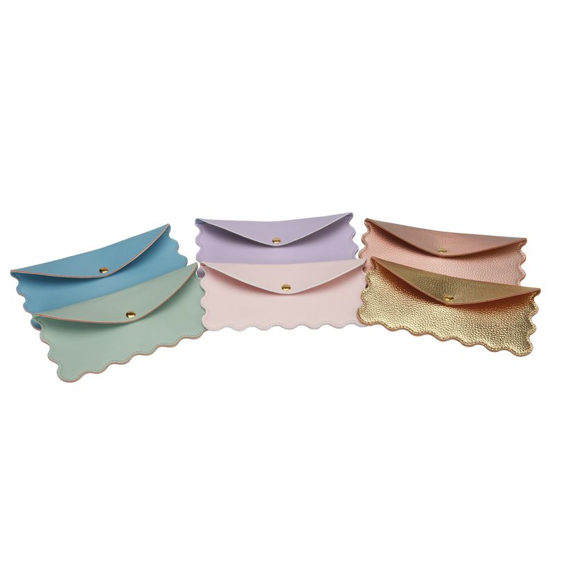 -Lot de 18 trousses plates SCHOOL Mini & Chic 6 coloris assortis--1