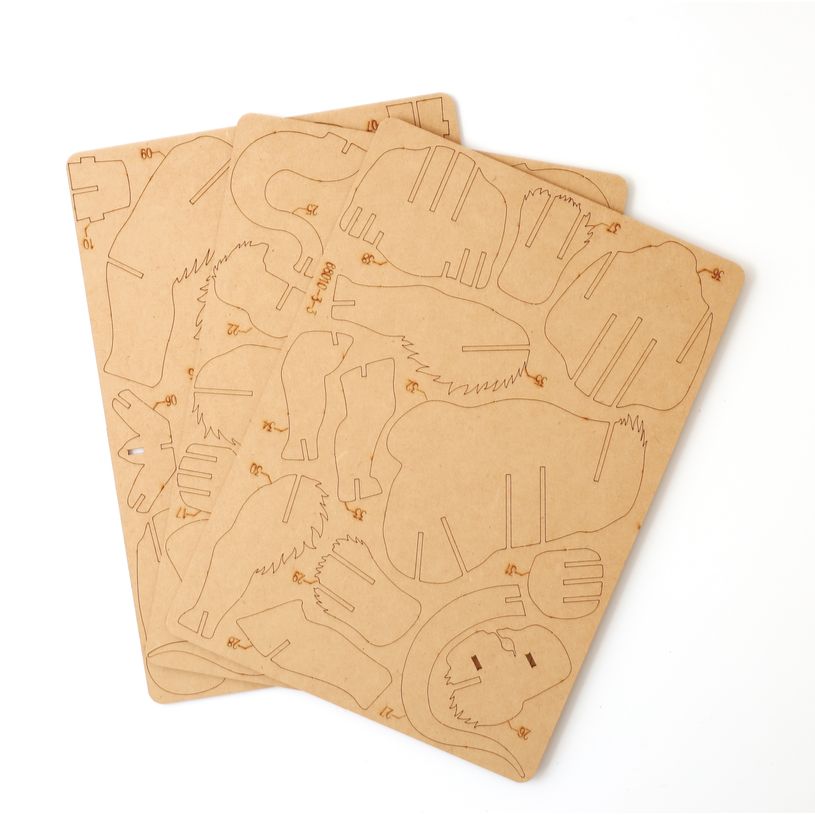 3532436510534-Maquette bois 3D - Mammoth - 38 piéces--1