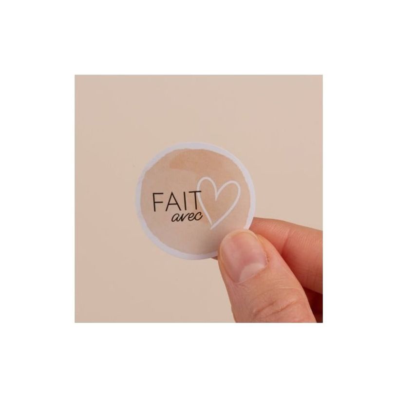 5014702151149-Avery - 500 Etiquettes Fait avec Amour - Adhésif décoratif - rond - 35 mm diametre - pap-P_405254135_5-3