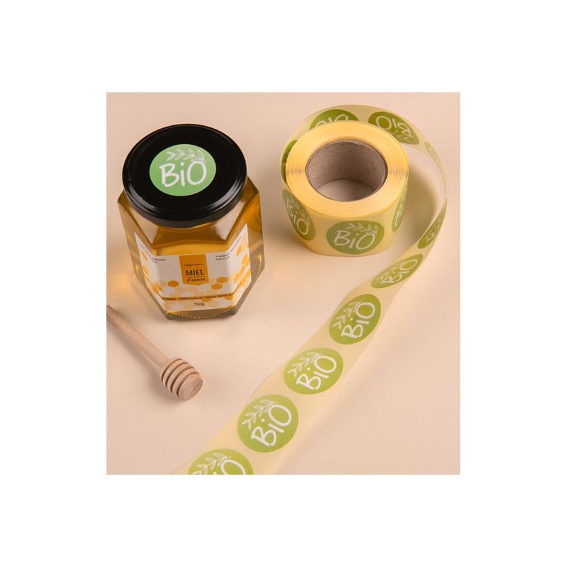 5014702151132-Avery - 500 étiquettes Bio Rondes Autocollantes en rouleau - Ø 35 mm  - Bio - 1 rouleau de 500 Stickers pour entrepreneurs, sma-P_405254136_1-1