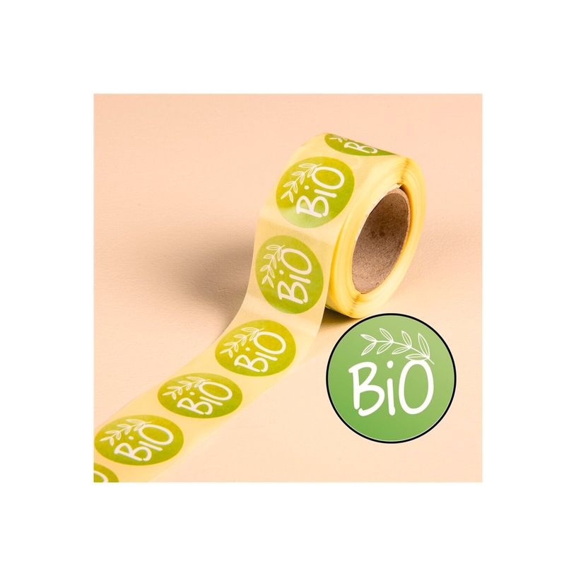 5014702151132-Avery - 500 étiquettes Bio Rondes Autocollantes en rouleau - Ø 35 mm  - Bio - 1 rouleau de 500 Stickers pour entrepreneurs, sma-P_405254136_4-3