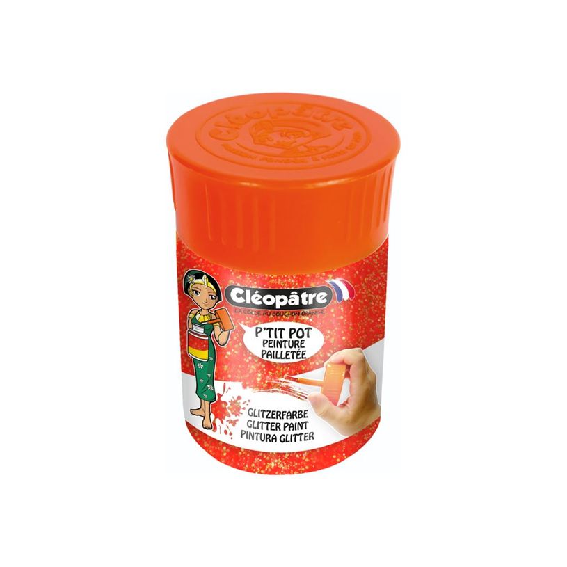 3134725024854-P'tit Pot Pinceau de Peinture Pailletée Rouge Vif 50 ml-P_405254717_1-1