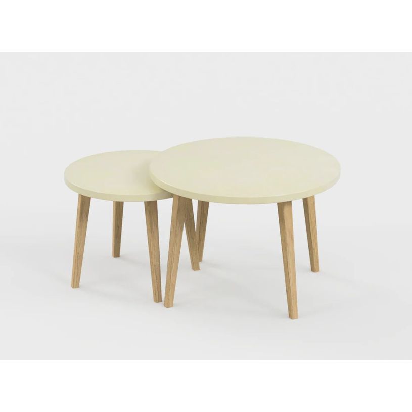 0404052550948-Lot de 2 tables basses - 60X41cm & 45X37cm - Sable--0