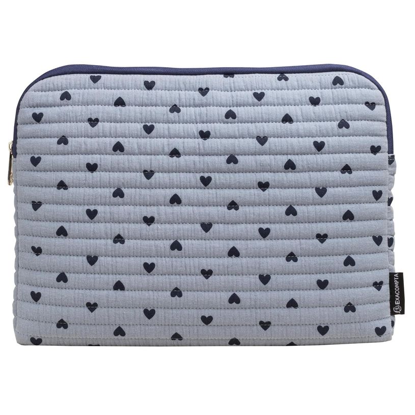3130630172666-Exacompta - Housse informatique 13-14'' Cœurs bleu--0