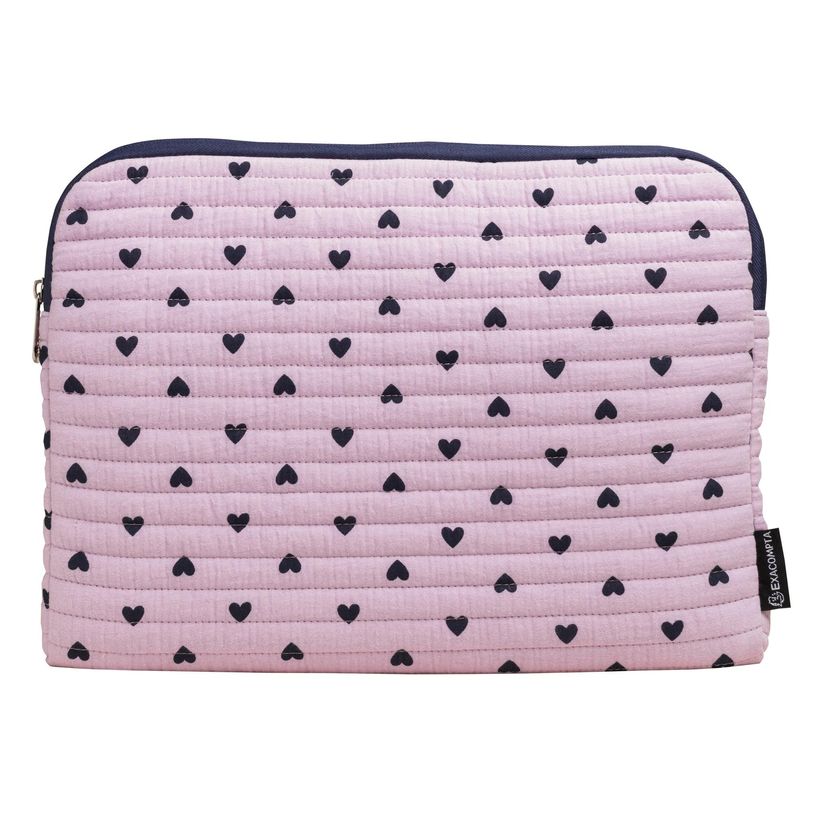 3130630172642-Exacompta - Housse informatique 13-14'' Cœurs mauve--0