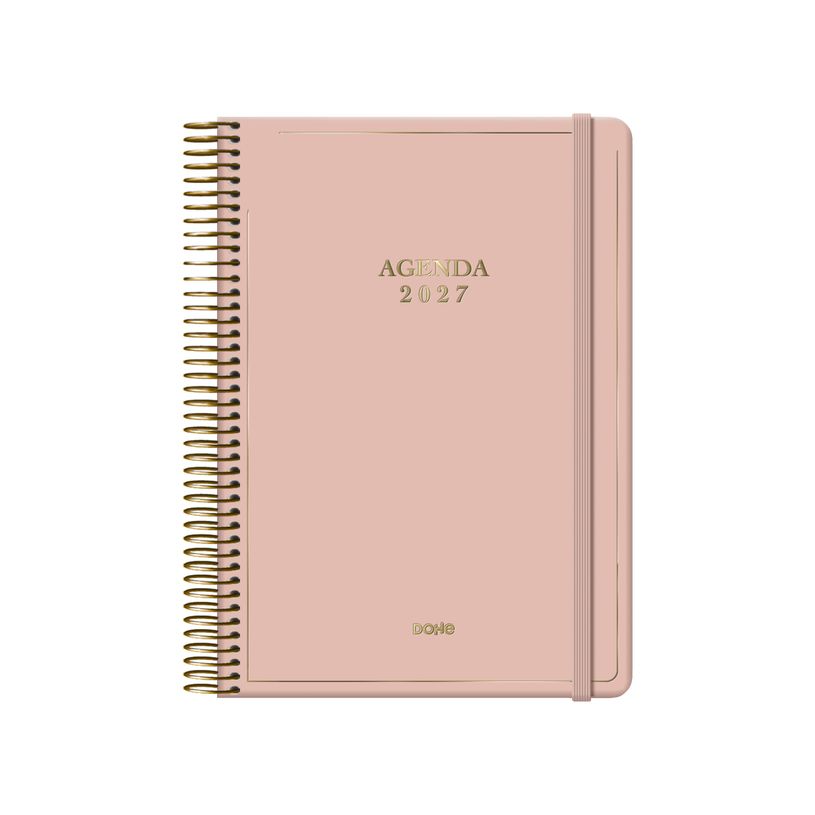 8421938131970-Agenda anual Dohe Velvet día por página con espiral 14 x 20 cm rosa--0