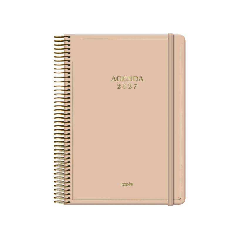 8421938131994-Agenda anual Dohe Velvet día por página con espiral 14 x 20 cm beige--0
