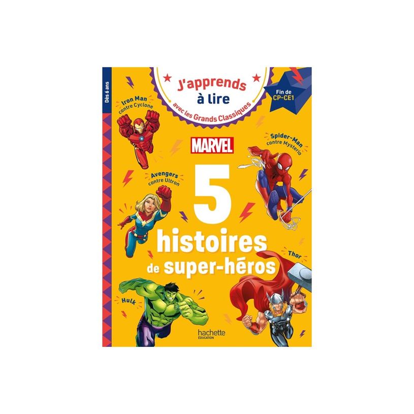 9782017231455-5 histoires de super-héros Marvel - J'apprends à lire avec les Grands Classiques - CP/CE-P_405255237_4-5