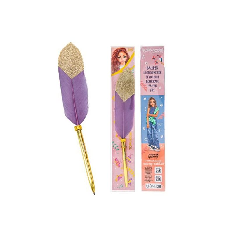 4010070669232-TOPModel - Stylo à bille - plume - noir - rétractable-P_405255264_3-4