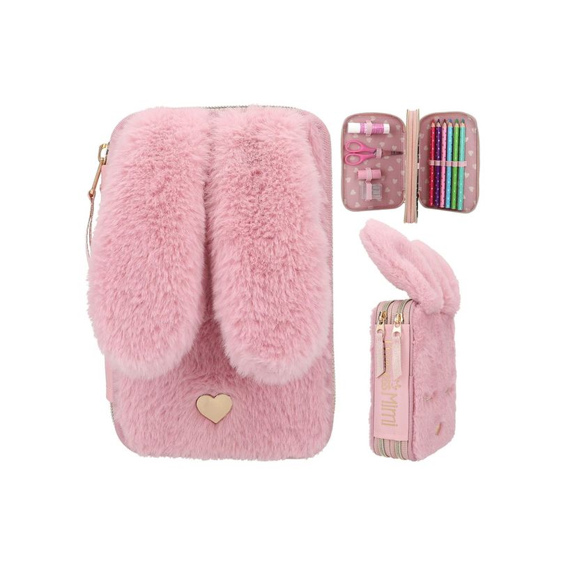 4010070682200-Princess Mimi - Trousse - rose - fourrure de lapin-P_405255319_5-4