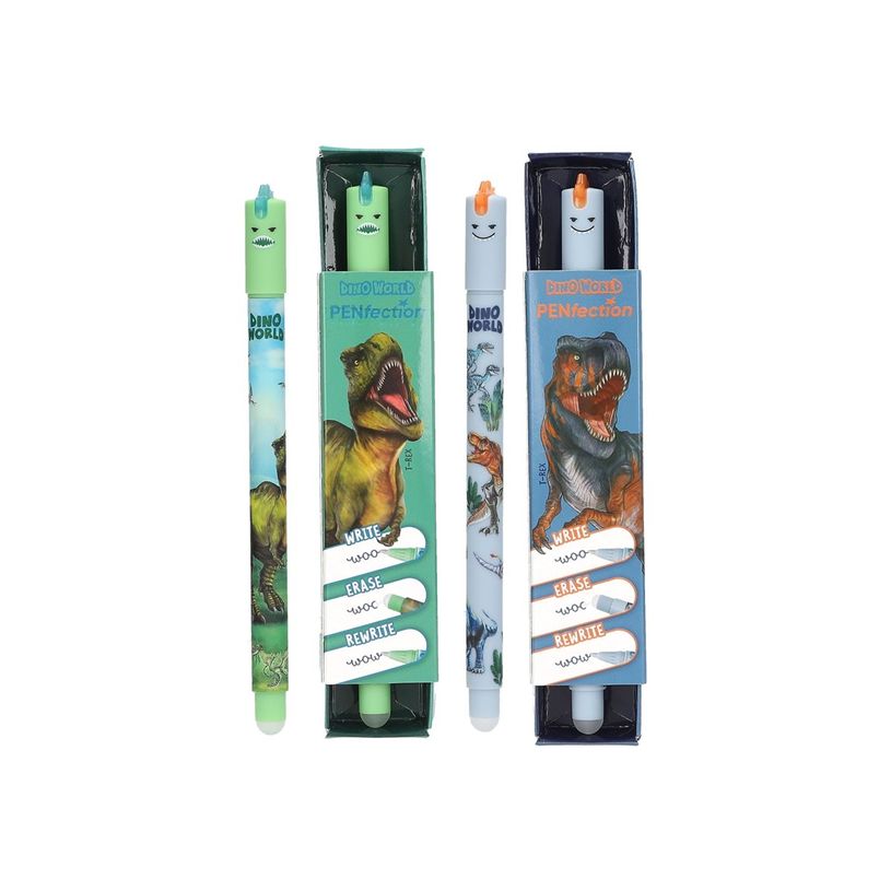 4010070702540-Depesche Vertrieb Dino World Collection - Stylo effaçable - dinosaure - encre gel - avec -P_405255368_1-1