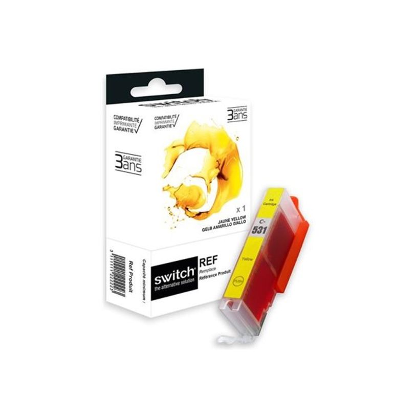 3701645500975-Cartouche compatible Canon CLI-531 - jaune - Switch-P_405255451_1-1