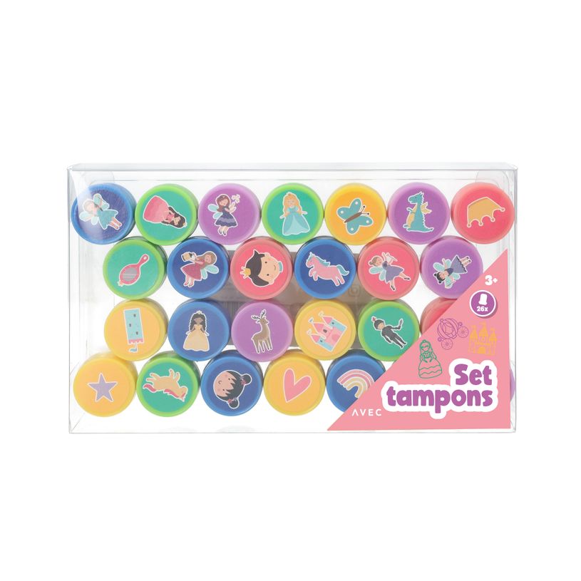 8715275524527-Set 26 tampons pré-encrés - Princesses--0