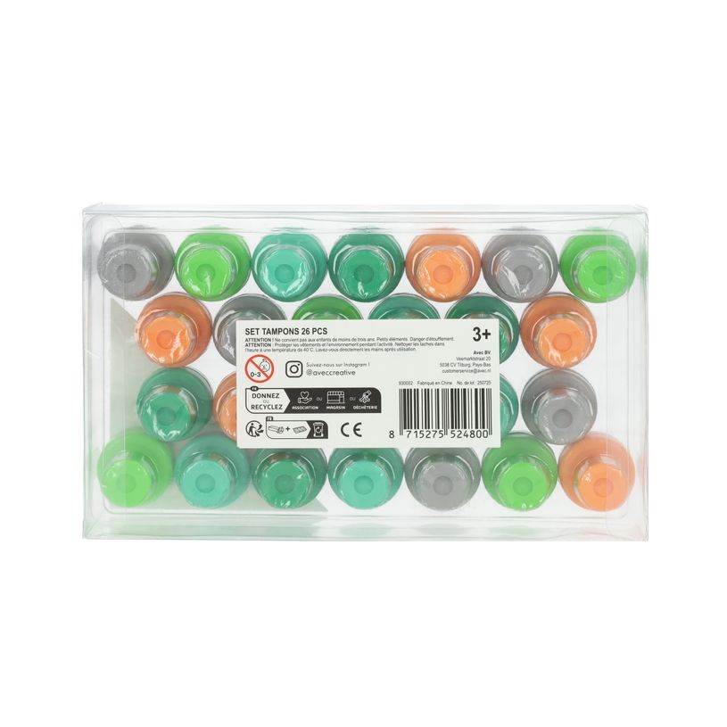 8715275524800-Set 26 tampons pré-encrés - Dinosaures--1