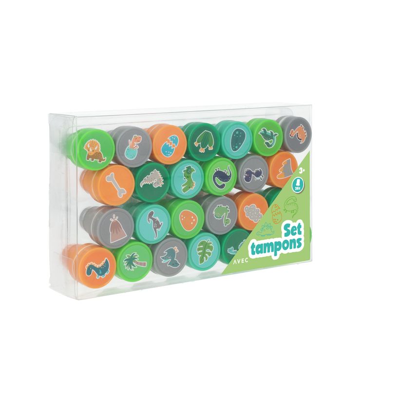8715275524800-Set 26 tampons pré-encrés - Dinosaures--2