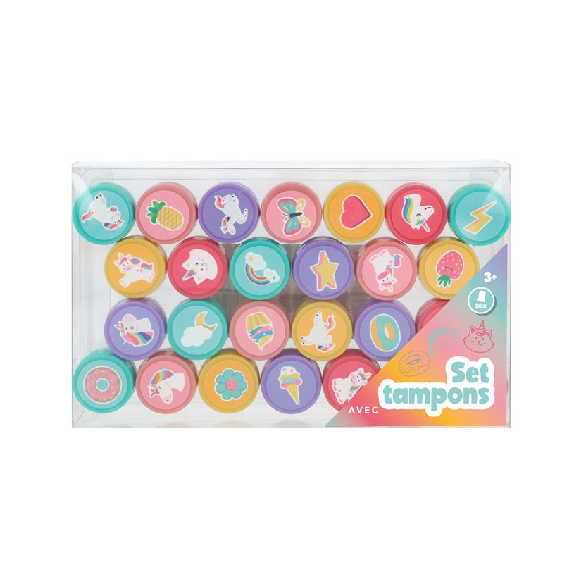 8715275524664-Set 26 tampons pré-encrés - Licornes--0