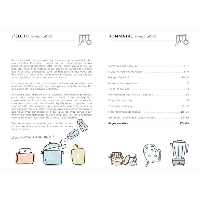 3371010550128-Quo Vadis - Carnet de cuisine - Spiralé - Français - Carnets thématiques - Multicolore - 15x21 cm - Papier Clairefontaine blanc - Fabri--2