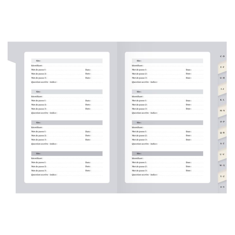 3371010544202-Quo Vadis - Carnet de mots de passe - Français - Carnets thématiques - Multicolore - 15x21 cm - Papier Clairefontaine blanc - Fabri--2