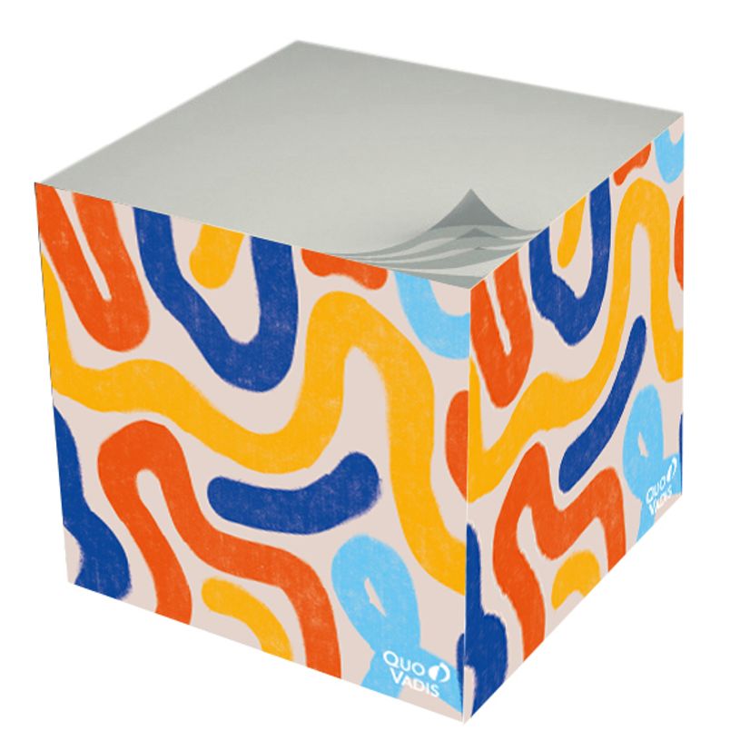 3371010546343-Quo Vadis - Bloc cube - Iconique - Multicolore - 9x9x8 cm - Papier Clairefontaine blanc - Fabrication f--3