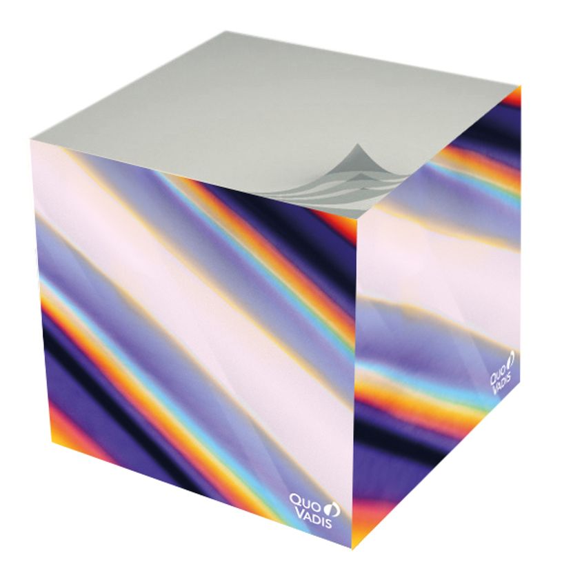 3371010546343-Quo Vadis - Bloc cube - Iconique - Multicolore - 9x9x8 cm - Papier Clairefontaine blanc - Fabrication f--4