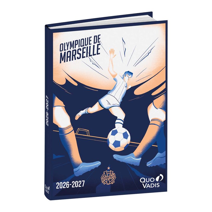 3371010542192-Quo Vadis - Agenda année scolaire - 2026-2027 - Eurotextagenda - Journalier - Multilingue - Olympique de Marseille - 12 mois de août à j--0