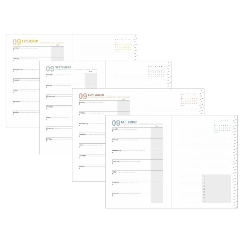 3371010543861-Quo Vadis - Agenda 16 mois - 2026-2027 - Plan Note - Semainier Notes - Multilingue - Pastel - Beige - 16 mois de septembre à décembre - 15x21 cm - Papier Clairefontaine blanc - Fabri--1