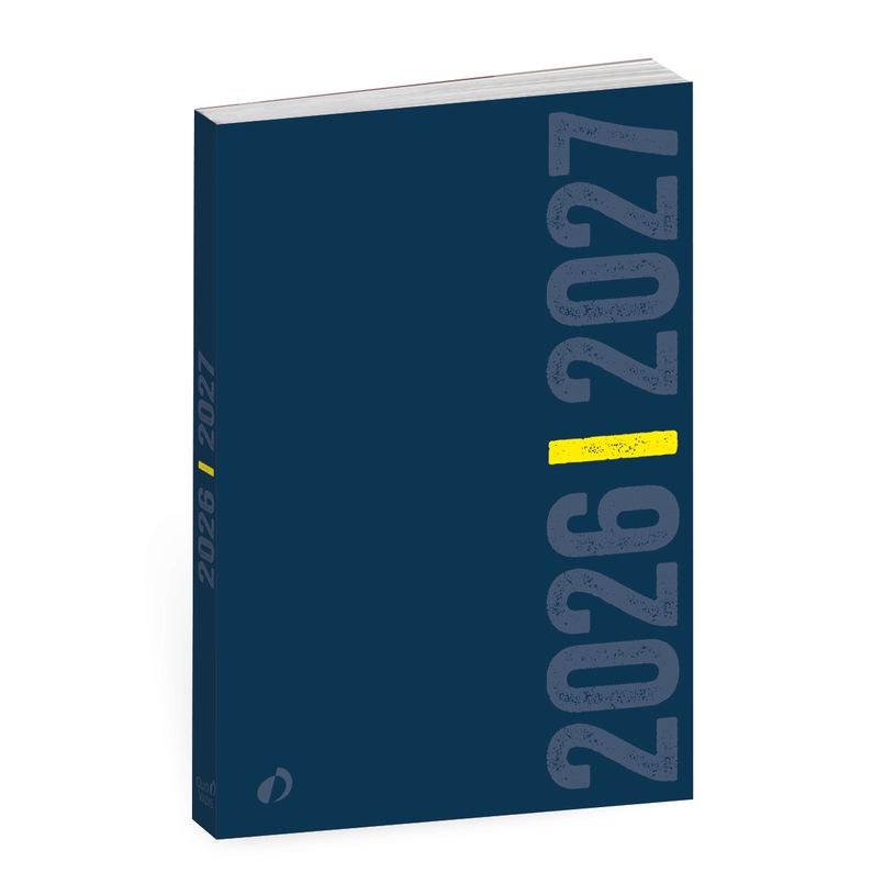 3371010542116-Quo Vadis - Agenda année scolaire - 2026-2027 - Eurotextagenda - Journalier - Multilingue - Welcome - Bleu - 12 mois de août à juillet - 12x17 cm - Papier Clairefontaine blanc - Fabri--0