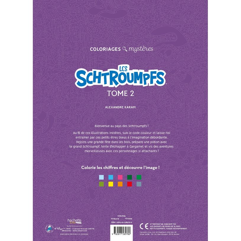 9782017285700-Coloriages mystères - Schtroumpfs Tome 2--1