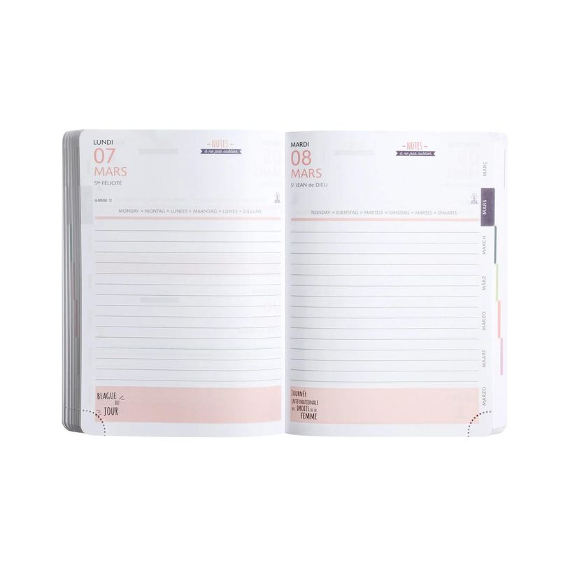 3660942090384-Agenda Ariel - 1 jour par page - 12  x 17 cm - Lilas - Exacompta--1